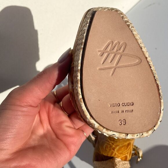 Massimo Dogama Italian Python Nude Platform Heel 9 - Picture 5 of 8